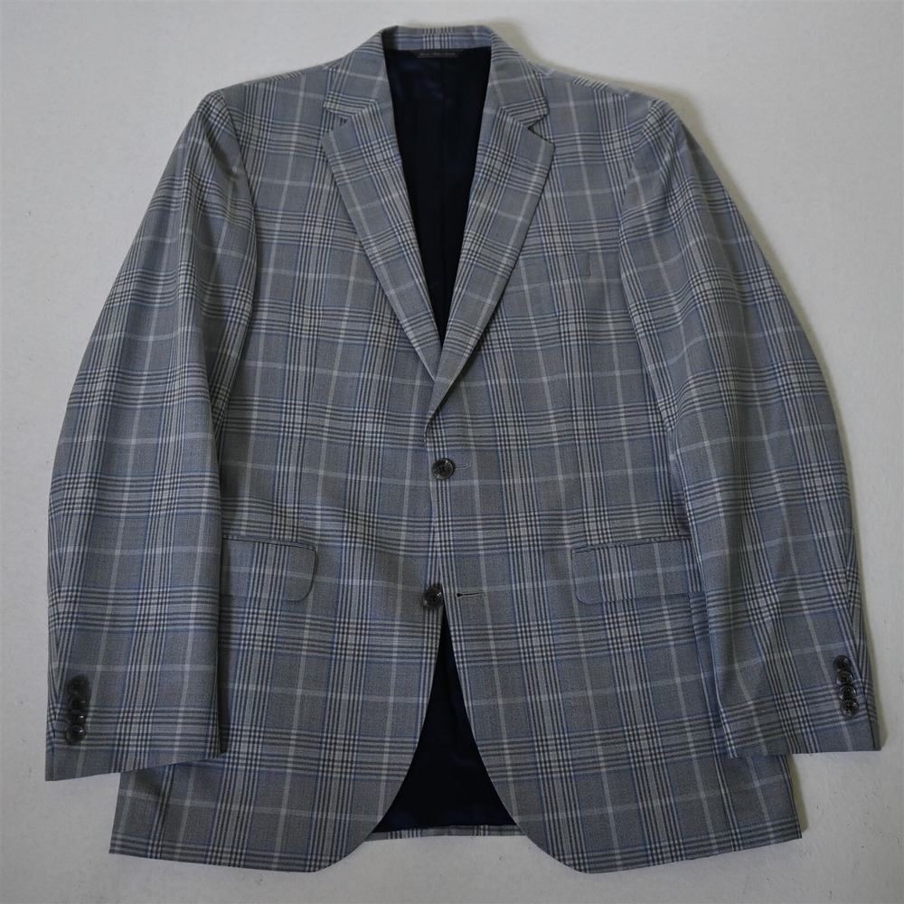 Men's Gray Plaid Blazer